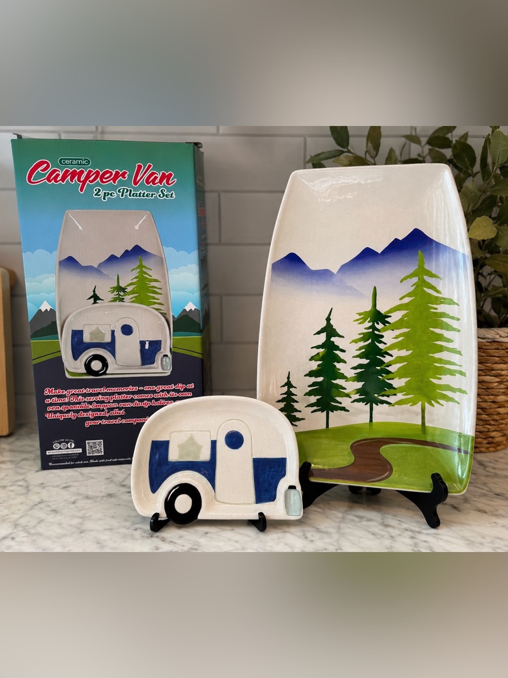 Camper Ceramic Platter Set